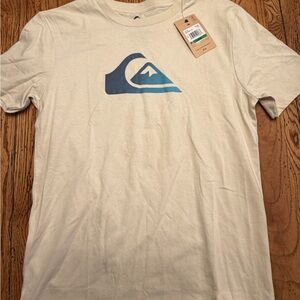 Quicksilver kids Off white T shirt with logo sz 14